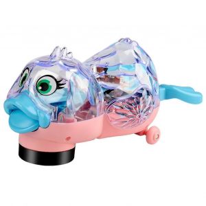 Cristal &eacute;lectrique Transparent Coquillage Petit Mignon Canard Universel Lumi&egrave;re De Conduite Musique Jouet - Neuf