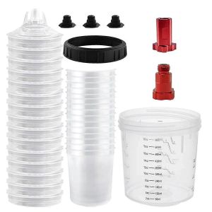 Gobelets De Peinture Pour Peinture Automobile,Gobelets De M&eacute;lange De Peinture Hvlp (600ml) Kit - Neuf