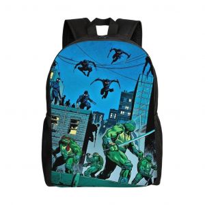 Sac d'école Tortues Ninja, sac à dos tendance pour garçons, cartable de voyage, HXN779 - Neuf