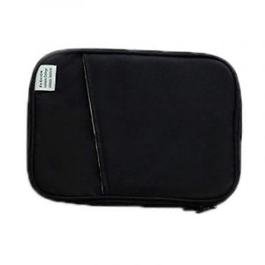 Sac à manches pour tablette Portable en métal à double fermeture éclair Mode Coton Sac de rangement pour tablette Housse de protection Porte-documents noir 11 pouces - Neuf