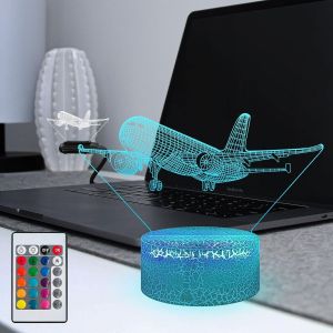 Veilleuse 3d 16 Couleurs Changeantes Usb Avec Télécommande Tactile Pour Avion, Avion, Avion, Avion, Chasseur, Garçon, Cadeau Portable, Décoration De Salon, Chambre D'enfant, Lampe - Neuf