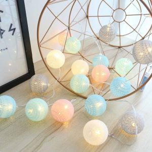 lbgwp60-Boule Coton, Interieur Decoration No&euml;l Deco, 3.5M 20Er Led Globe Light, Fille, Princesse, Enfant, Bebe, Chambre Mariage Atmosphera D&eacute;corations, (Usb 6Cm Color&eacute;es) - Neuf
