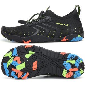 Utigh-Chaussures Aquatiques Enfant Chaussure D'eau Garçon Fille Chaussures De Plage Respirant Chaussures Piscine Chaussures Mer Pour Surf Plongée Nautiques Baignade,Gr 24-36 Eu - Neuf
