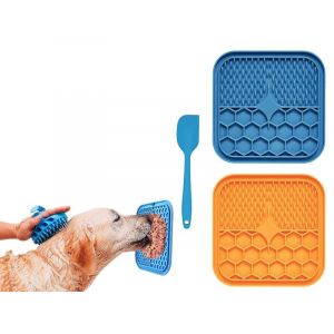Tapis &Agrave; L&eacute;cher En Silicone Pour Chien Avec Ventouses Et Spatule - Tapis &Agrave; Alimentation Lente Pour Animaux De Compagnie - Neuf