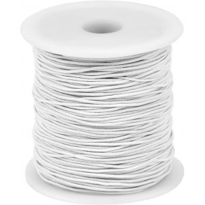 Tianyi-0.8 Mm Cordon Pour Perles, 100m Cordons Elastique Bracelet, Fil Elastique, Fil Tressé Pour Collier, Cordon D'artisanat, Collier Coton Cire Pour Fabrication Collier Artisanat Perle Bijoux(Blanc - Neuf