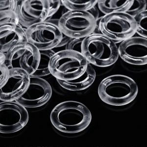 100 pcs transparent romain aveugle rideau anneaux,joints toriques anneaux en plastique pour stores romains,13 mm 2025 - Neuf