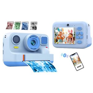 BLOSSOM Appareil photo pour enfants,Double cam&eacute;ra,2.4" &eacute;cran,5rouleaux de Papier Photo,cadeau d'anniversaire - bleu - Neuf