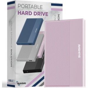 CHENG-Disque Dur Externe 250Go HDD de Sauvegarde de donn&eacute;es u2013 Extension de m&eacute;moire 2,5"" Disque Dur Portable USB 3.0 Compatible avec Mac, Ordinateur de Bureau, PC, PS4, PS5, Console de Jeu (Rose) - Neuf