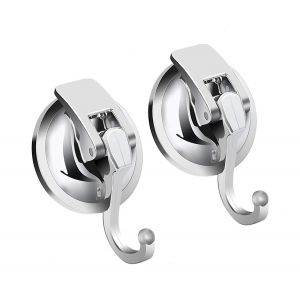 Crochets &agrave; ventouse robustes - Lot de 2, installation sans dommage, forte adh&eacute;rence pour surfaces lisses, facile &agrave; utiliser - Neuf