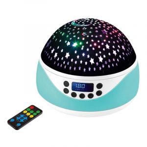 Lampe De Projection Musicale Veilleuse De B&eacute;b&eacute; Avec Minuterie &Eacute;toiles Rotatives Projecteur De Veilleuse Pour Les Enfants Dort Aide Cadeau Bleu - Neuf