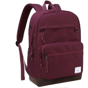 ChenQuanSarl-Sac A Dos Femme, Poches Multiples L&eacute;ger Cartable Fille Coll&egrave;ge 15,6 Pouces Imperm&eacute;able Sacs &Agrave; Dos Fille Pour Scolaire Lyc&eacute;e Travail Voyage Loisir Bourgogne - Neuf