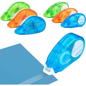 6 Rouleaux Roller De Colle,2 Tailles 8mm X 8m,6mm X 6m Roller De Colle Double Face Transparente,Colle Roller Adh&eacute;sif R&eacute;sistant D&eacute;chirure Pour Scrapbooking Diy Carte Journal Travaux Manuels - Neuf