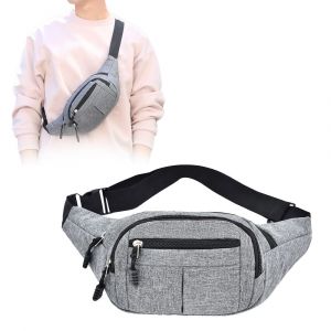 Sac banane unisexe &agrave; bandouli&egrave;re avec plusieurs poches pour les sports de plein air et l'usage quotidien - Neuf