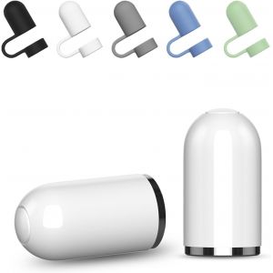 Cap pour Apple Pencil 1&egrave;re g&eacute;n&eacute;ration,Apple Pencil Cap de Remplacement,Capsules de Remplacement Magn&eacute;tiques Compatibles avec Apple Pencil Cap&iquest;2 Pi&egrave;ces Blanc Cap,5 Pi&egrave;ces Porte-Capsules - Neuf