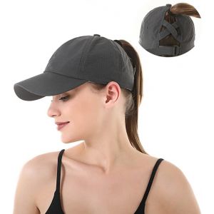 KALANKA-Casquette de Baseball Femme Homme Casquette été Mixte Casquette de Sport Anti UV Casquette de Queue de Cheval pour Running Golf Cyclisme Randonnée(Tour de tête : 57-58 cm) - Neuf