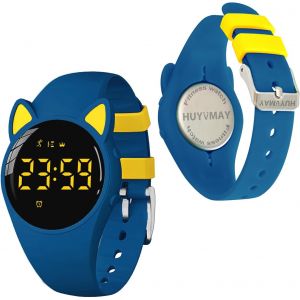 Kal-Non Connectée Podomètre Montres Sans App, Montre Rechargeable À Durée De Vie De La Batterie De 20 Jours, Enfants Montres Numériques Ip68 Etanche Avec 3 Réveils Pour Garçons Et Filles Enfants - Neuf