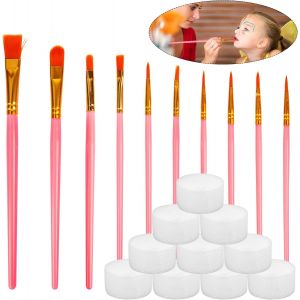 10 Pinceaux d'artiste pour Peinture Acrylique pour Enfants-Éponges de Maquillage,Peinture à l'huile,Détails Parfaits pour débutants,Enfants,Artistes et Amateurs de peintur - Neuf