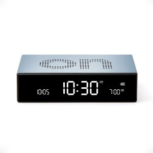 Flip Premium Réveil Réversible Et Rechargeable, À Écran Va Lcd, Faces On/Off, Snooze, Contrôle Tactile, En Aluminium - Or - Neuf