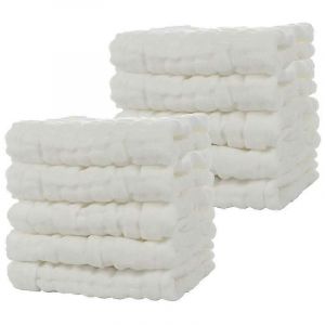 Serviettes De Bain En Mousseline Pour B&eacute;b&eacute;,Lot De 10 Serviettes R&eacute;utilisables En Coton Doux Et Absorbant Pour Le Visage De B&eacute;b&eacute;,Pour Les Soins De B&eacute;b&eacute; - Neuf