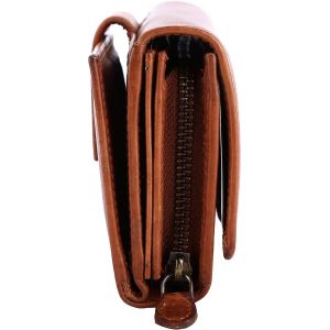 Porte-Monnaie En Cuir V&eacute;ritable Xxl Avec Protection Rfid Avec Porte-Cl&eacute;s En Cuir - Neuf