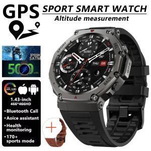T-rex 3 Ultra GPS montre intelligente int&eacute;gr&eacute; double bande GNSS boussole altim&egrave;tre barom&eacute;trique 5ATM IP69K &eacute;tanche AMOLED appel Smartwatch,GNSS int&eacute;gr&eacute;silicone rouge noir 2 - Neuf