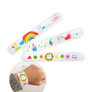 Bracelet vierge &agrave; claquer, dessin &agrave; faire soi-m&ecirc;me, dessin anim&eacute;, jouets amusants pour les vacances, jouets pour enfants, nouveaut&eacute;, plastique et acier, artisanat d'art - Neuf