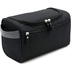 Trousse De Toilette Pour Homme Et Femme, Trousse De Toilette Étanche, Organiseur De Kit De Rasage Cosmétique Avec Crochet Et Poignée Pour Voyage, Salle De Sport, Affaires Et Vacances (Noir)-Générique - Neuf