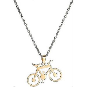 Vélo Sport Pendentif Collier Voyage Voyageur Charme Cycliste Ras De Cou Bijoux Cadeaux Pour Les Amateurs De Cyclisme - Neuf