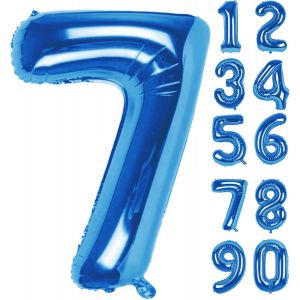 Ballon Chiffre Anniversaire 7 Bleu,Num&eacute;ro 7 Feuille G&eacute;ante H&eacute;lium Ballons Gonflables Xxl Grand Ballon 7 Num&eacute;rot&eacute;s Gar&ccedil;on Fille Homme Femme D'Anniversaire D&eacute;coration Pour F&ecirc;te Mariage C&eacute;l&eacute;brations - Neuf