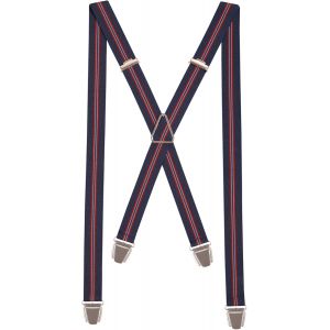 Cauc-Bretelles Homme Fines Made In France - Elastique Solide & 4 Pinces Ultra Fortes En X - Bretelles 2,5cm De Large Taille Ajustable Garantie &Agrave; Vie - Neuf