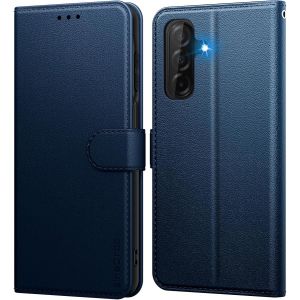 JGD-Coque pour Samsung Galaxy A26 5G &Eacute;tui Protection &agrave; Rabat, [Pochette de Portefeuille] Antichoc Clapet Housse en Cuir Case, Bleu - Neuf