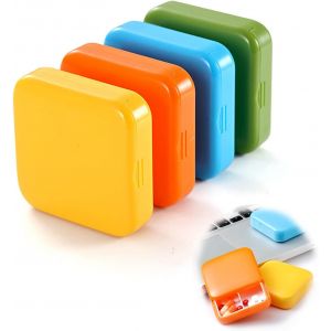 Ensemble De 4, Petite Boîte À Pilules Avec 2 Compartiments, Portable Boîte De Pilules, De Stockage Portable Boîte À Pilules De Poche, Boîte À Pilules, Distributeur De La Médecine - Neuf