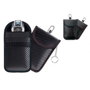 Lot de 2 sacs Faraday bloquant les RFID pour porte-cl&eacute;s et petits appareils &eacute;lectroniques - Neuf