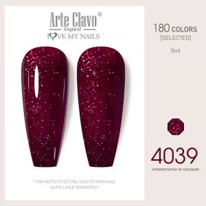 Arte Clavo 8ml Rouge Rose Couleur Tpo-Free Vernis &Agrave; Ongles Gel Lak Tremper Les Ongles Paillettes Uv Hybride Gel Laque Base Sup&eacute;rieure Gel Vernis.4039. - Neuf