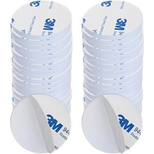 40 Pièces Adhesif Double Face Extra Fort Mousse,Pastille Adhesive Double Face Imperméables,Tampons En Mousse Adhésifs De Montage Robustes,Pour La Maison,Bureau,Ronde (40mm) - Neuf