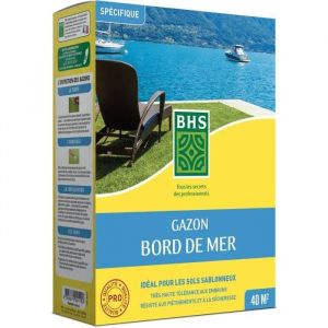 Gazon - Bhs - Gazon Bord De Mer 1kg | 40m² | Résistant Vent, Sécheresse, Salinité | Beau Gazon D'été, Esthétique Et Robuste. - Neuf