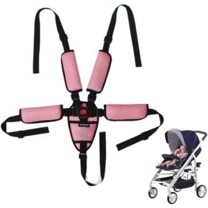 Sangle De Sécurité Pour Chaise Haute, Harnais 5 Points Pour Poussette,Ajustable Ceinture De Sécurité Pour Poussette, Pour Chaise Haute Bébé Landau Et Poussette Harnais Chaise Haute Bebe (A) (A) - Neuf