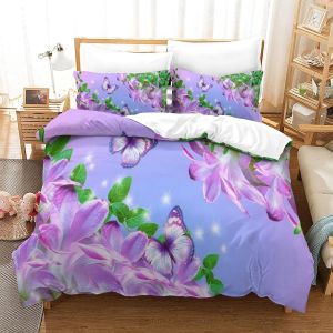 Housse De Couette Motif Imprim&iquest;&iquest; Butterfly D ,En Parure De Lit Avec Housse De Couette Et Taies D'oreiller,Fermeture &iquest;&iquest;Clair,Doux Microfibre Hypoallerg&iquest;&iquest;Niquesingle&pound;&iquest;Xcm&pound;&copy; - Neuf