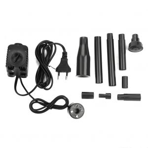 HJLIAN Pompe submersible ultra-silencieuse avec eclairage, debit d'eau pour aquarium, pompe a air EU 220-240/8 W - Neuf