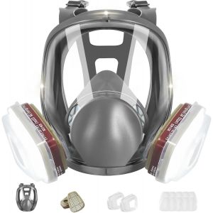 ChenQuanSarl-Masque Respiratoire Intégral Avec Filtres, Masque Anti-Poussière En Aérosol De Peinture Réutilisable, Idéal Pour Polis ,Soudure,Graffiti,La Peinture En Aérosol - Neuf