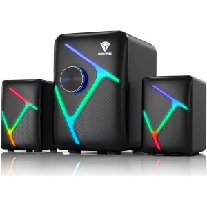 NETG-Haut-Parleurs D'Ordinateur 2.1 Pour Bureau Avec Caisson De Basses, Haut-Parleurs Dynamiques Rvb Avec Son Stéréo De 11 W, Système De Haut-Parleurs Multimédia Alimenté Par Usb Avec Entrée - Neuf