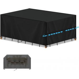 Housses Pour Mobilier De Jardin Housse Table Jardin Bache Protection Salon De Jardin Exterieur Anti-Uv B&acirc;che De Table 420d Oxford Tissu Imperm&eacute;able Ext&eacute;rieur 200x100x75cm - Neuf