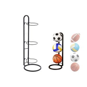 Pr&eacute;sentoir Vertical &Agrave; 3 Niveaux Pour Ballons De Basket Et Autres Ballons De Sport - Neuf