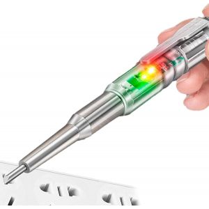 Stylo testeur électrique réactif, stylo testeur de tension sans contact, tournevis pour stylo testeur électrique 24-250 V, stylo de test avec voyant lumineux - Neuf