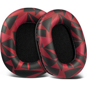 KAL-Mousse Coussin Coussinets Pour Audio Technica Ath M50X M50Xbt M50Rd M40X M30X M20X Msr7 Sx1 Monitor Casque Audio, En Cuir Protéiné Plus Doux, En Mousse À Mémoire De Forme Haute Densité - Neuf