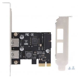 Carte riser PCI E vers USB 3.0, accessoire pour ordinateur de bureau avec interface 19/20 broches en facade - Neuf