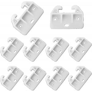 10pcs guides de tiroir en plastique glissières de tiroir d'armoire guides de rail de tiroir de commode supports de guide de tiroir pièces de rechange pour tiroirs de montage arrière-yv - Neuf