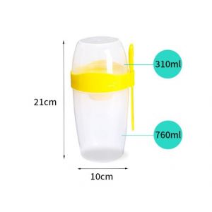 Sans Bpa Réutilisable, Le Yogourt Et Les Céréales Titulaire Avec Une Cuillère Et Une Fourchette, Un Bol À Céréales Pour Aller, De Yaourts De La Boîte À Aller Pour Muesli, Flocons D'avoine - Neuf