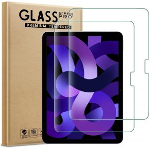 NAERYUT-Verre Trempé Compatible Ipad Air5 M3 2025 10.9"",[Lot De 2] Protection D'Écran Pour Ipad Air5 M3 2025 10.9"" [0.26Mm] [Extrêmement Résistant Aux Rayures] [Haute Définition][Facile À Installer] - Neuf