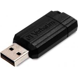 Clé USB PinStripe 64Go I USB 2.0 I Memory Stick USB I pour laptop ordinateur portable ultrabook TV autoradio I Stick USB 2.0 I Clé USB avec mécanisme poussoir I noir.[F617] - Neuf